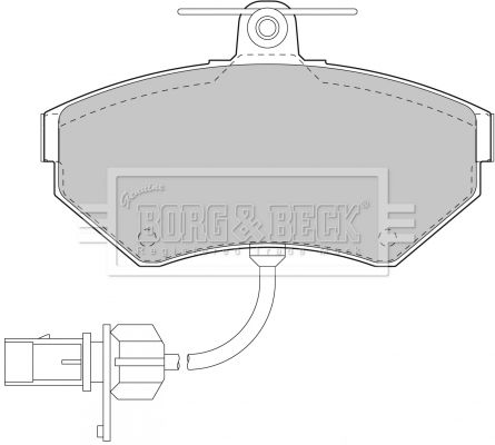 BORG & BECK Комплект тормозных колодок, дисковый тормоз BBP1733
